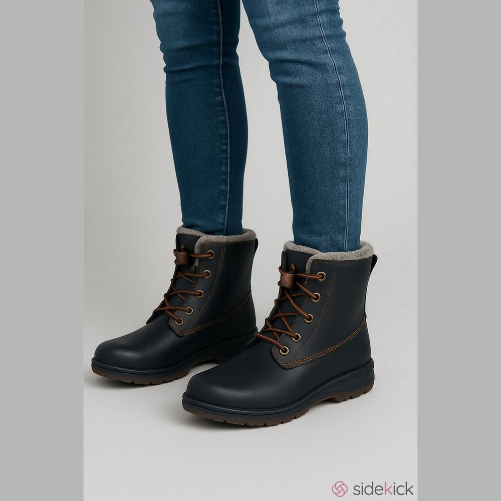NWT Sperry Maritime Repel Snow Boots Waterproof Wool Lined Black Size 9.5